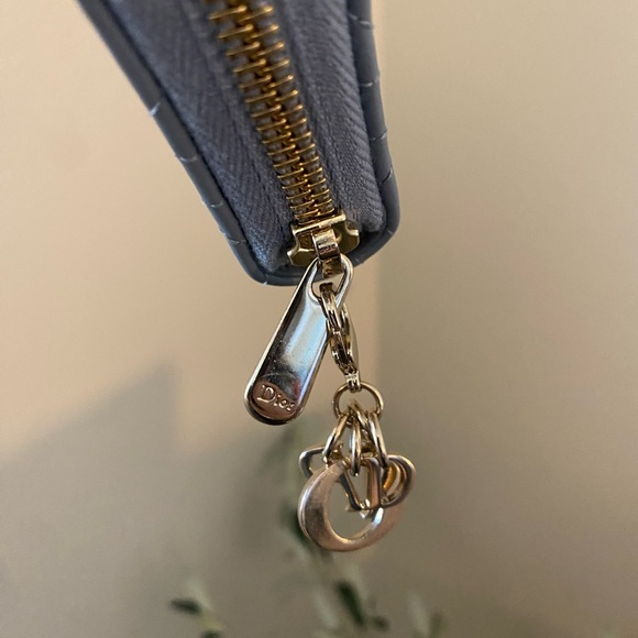 Lady Dior Voyageur Small Coin Purse Cloud Blue - Picture 6 of 16